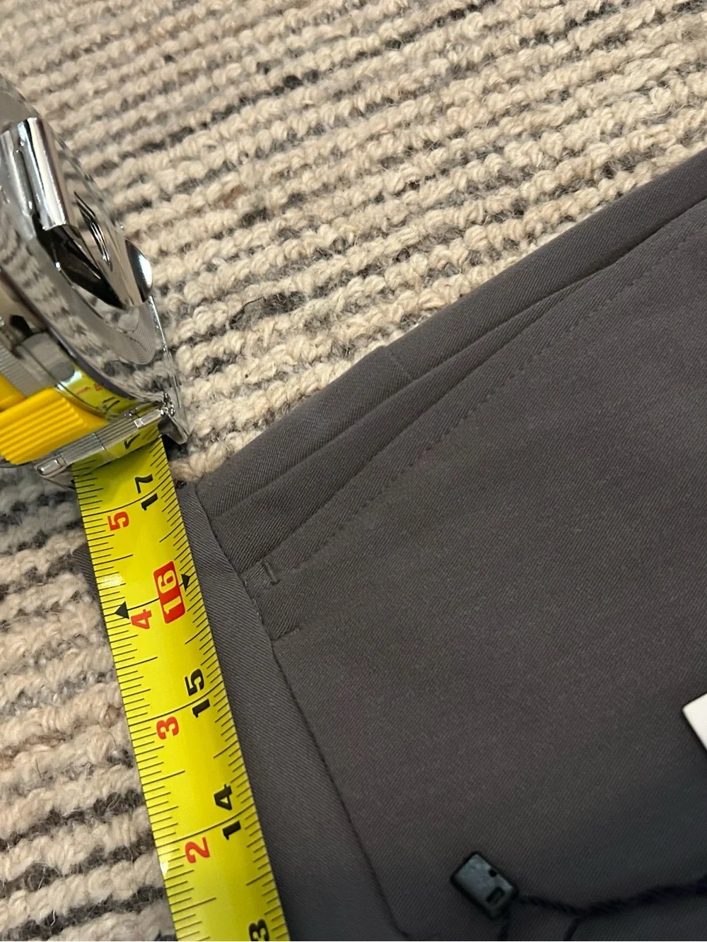 Ministry of Supply Pace Tapered Chino Gray Dress Pants Size 34 Drawstring